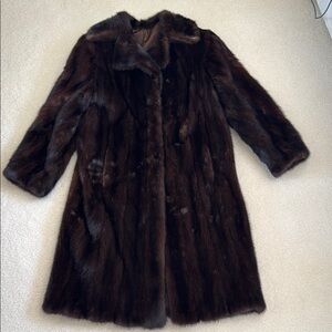 Luxurious Brown Mink Fur Coat